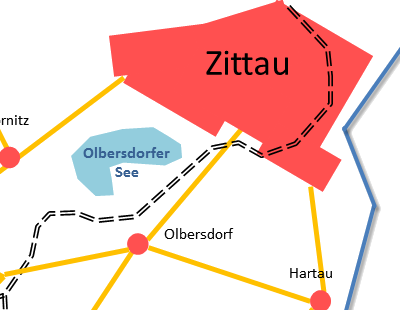 Karte Zittauer Gebirge Teil 2